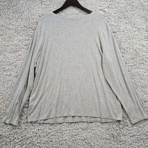 Eileen‎ Fisher Shirt Womens 3X Gray Long Sleeve Pullover Stretch Scoop Neck - Picture 7 of 12
